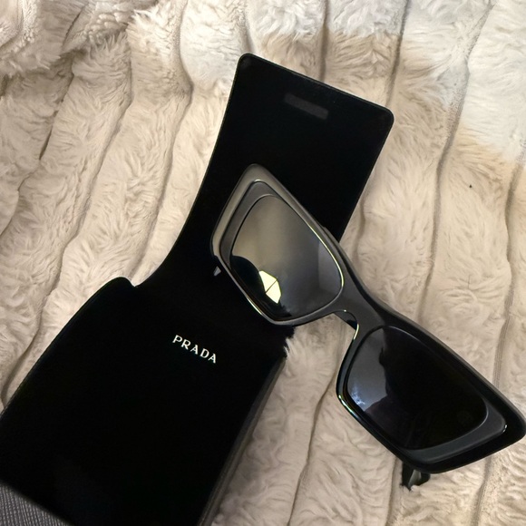 Prada Black Sunglasses with Triangle Logo - Picture 2 of 10